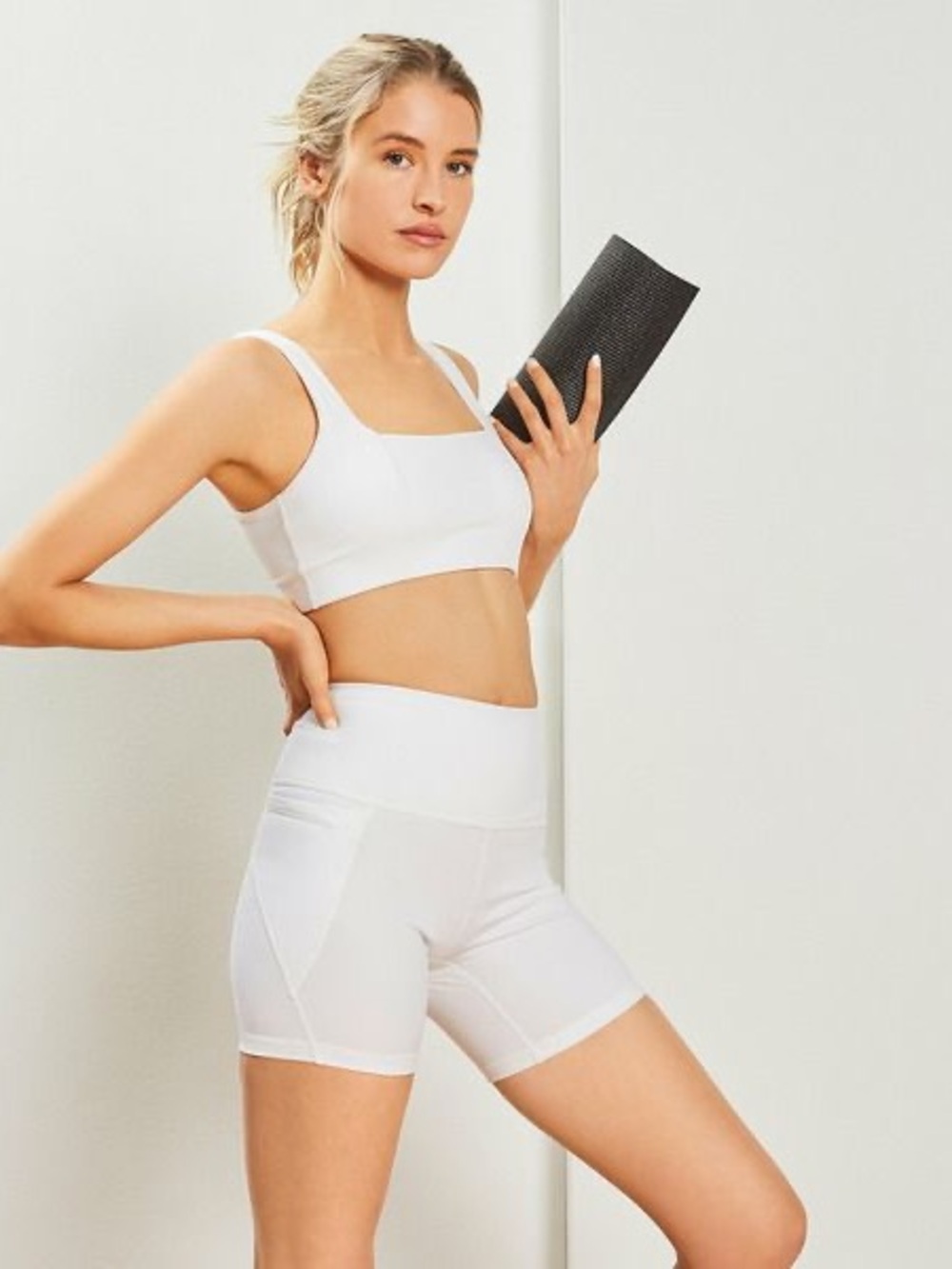 ANTONIO MELANI White High-Rise Bike Shorts